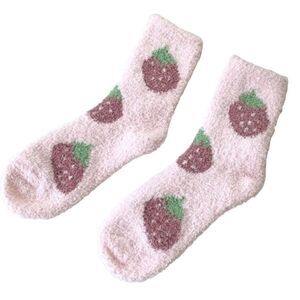 Strawberry 🍓 Print Fuzzy Socks